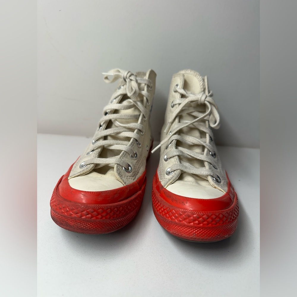 Comme des Garçons PLAY x Converse Chuck 70 High Tops Women’s US 6 Red Sole - Picture 3 of 10